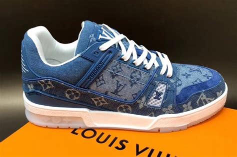 fake louis vuitton mens trainers|Louis Vuitton denim trainers.